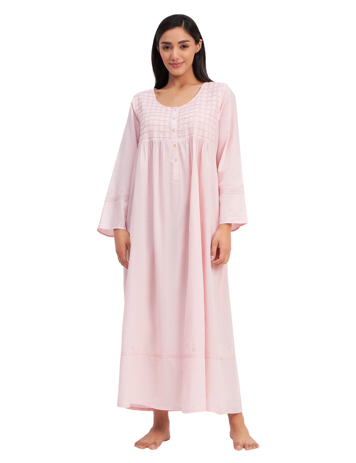 Aurora Maxi Dress 100% Cotton Full Sleeve