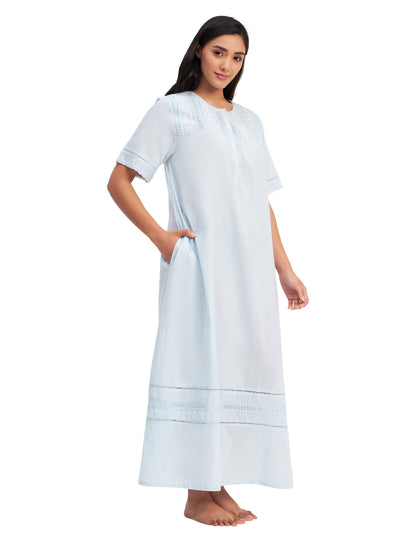 Victorian Maxi Dress Short Sleeve