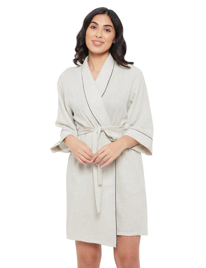 Olivia Cotton Melange Kimono Robe Robes 40.00 Indigo Paisley