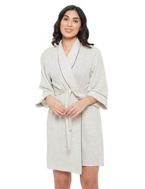 Olivia Cotton Melange Kimono Robe Robes 40.00 Indigo Paisley