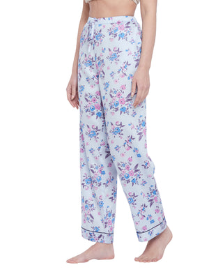 Freya Cotton Satin Sleep Pajamas Pajamas 25.00 Indigo Paisley