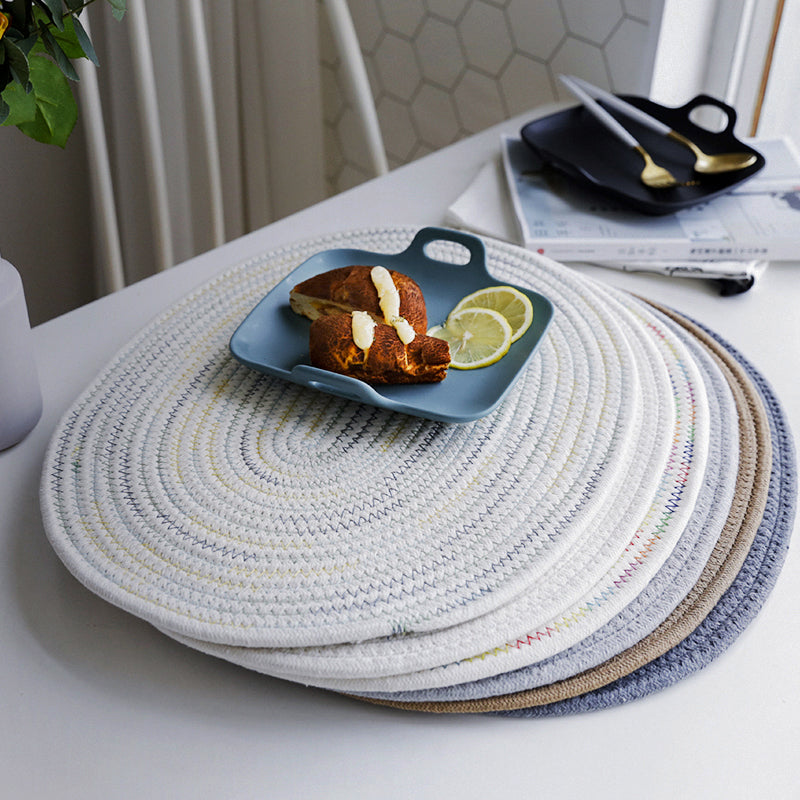 Cotton Placemat Large Oval Handmade in India