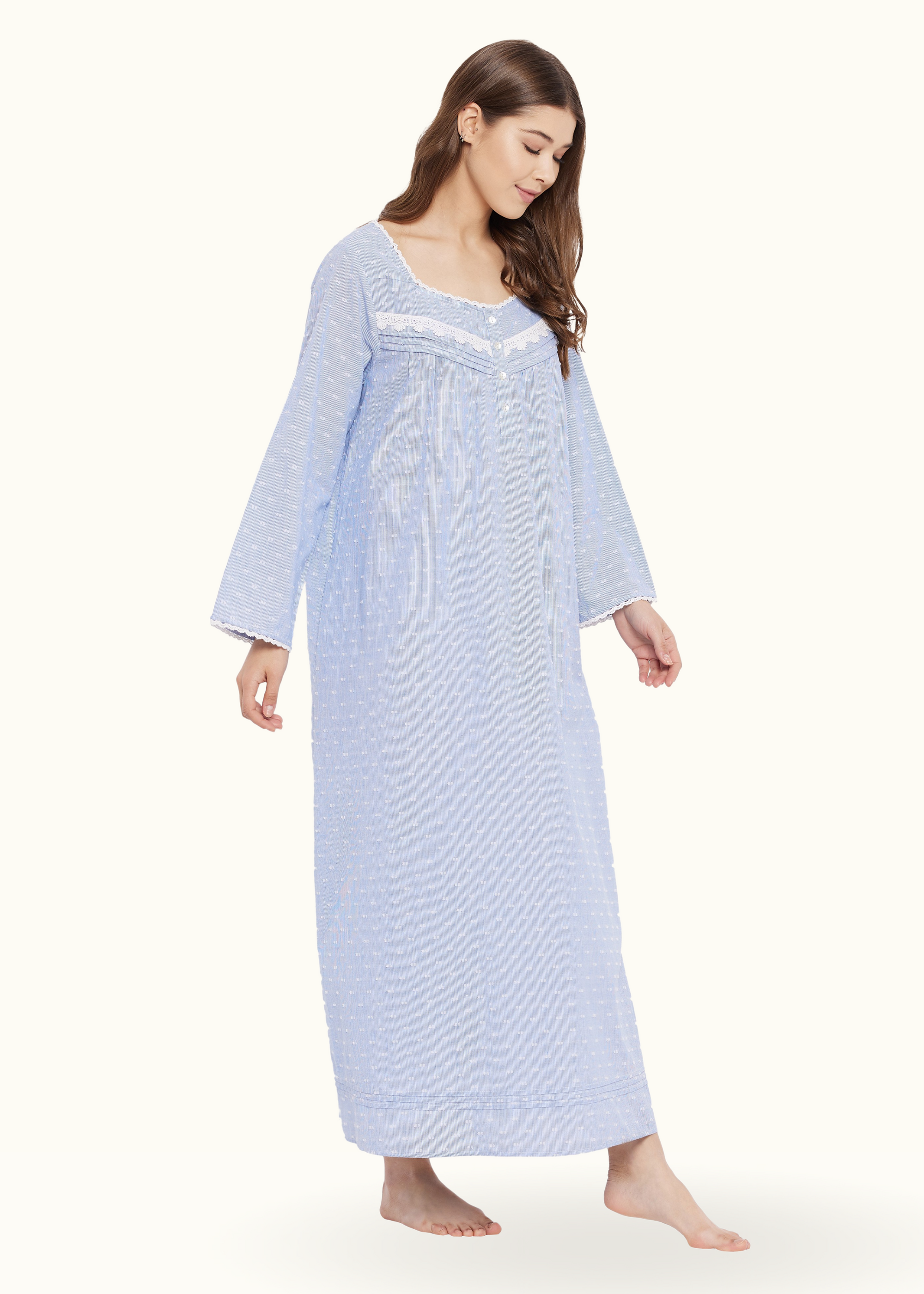 Zoey Cotton Lace Maxi Dress Gown  39.00 Indigo Paisley