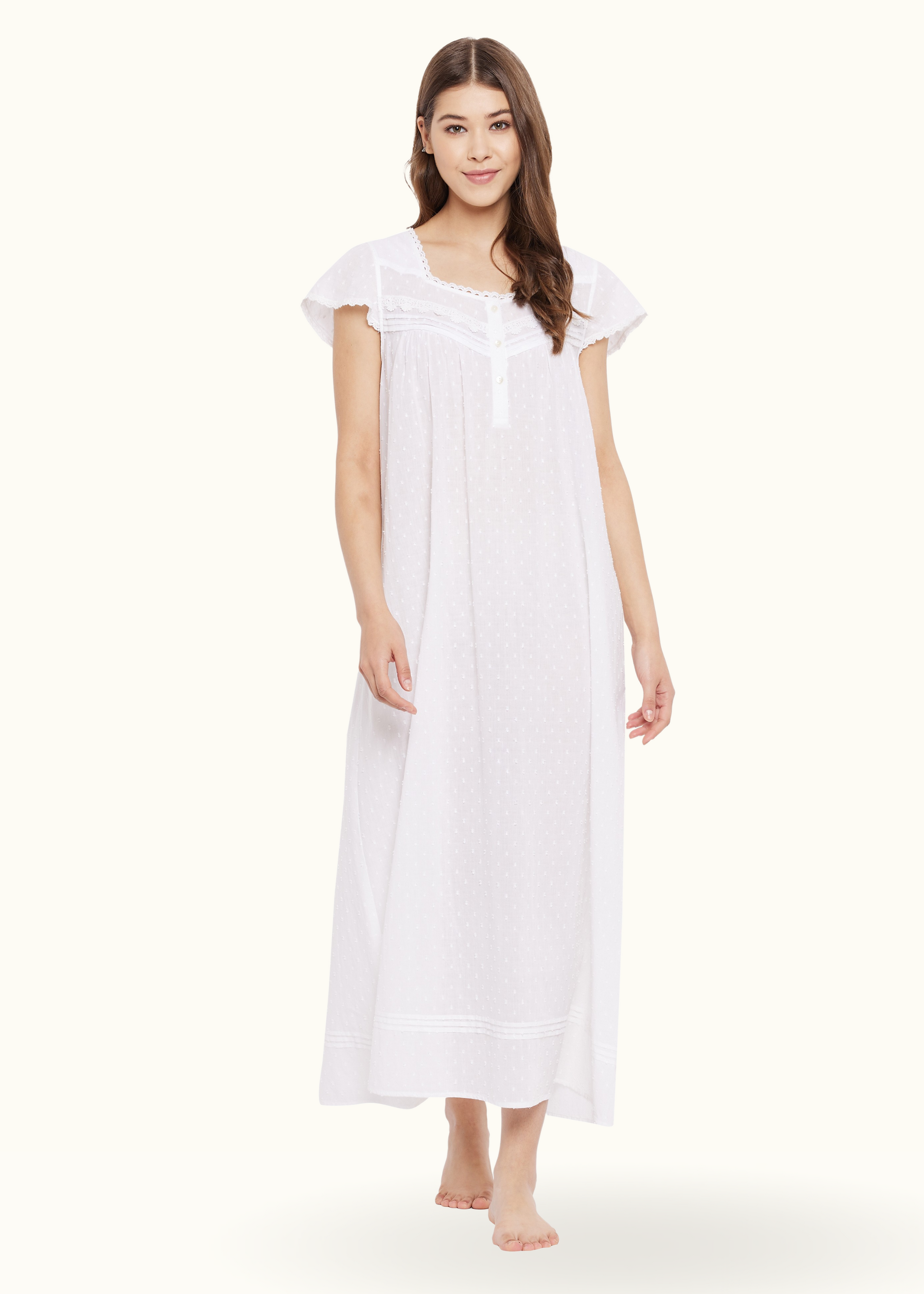Sofia Cotton Lace Maxi Dress Gown - Indigo Paisley