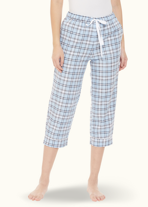 Jenny Cotton Sleep Capri Bottom Pajamas 24.99 Indigo Paisley