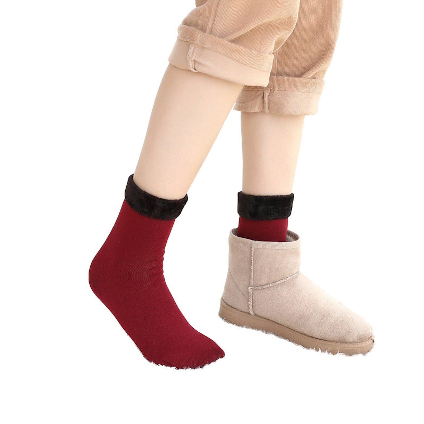 Warm Cozy Thick Velvet Lined Socks
