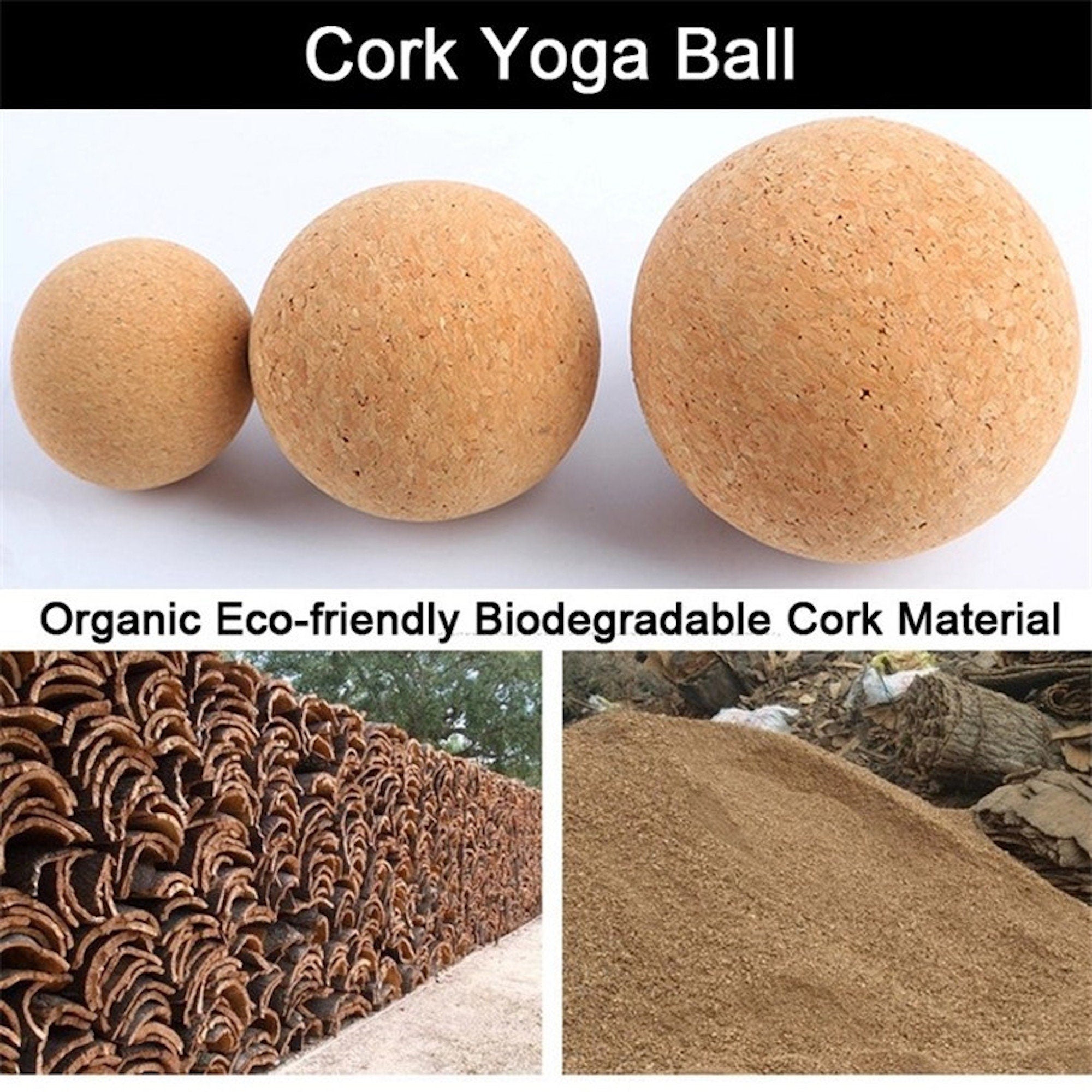 Cork Yoga Massage Ball Non Toxic Naturally Sourced From India With Cotton Canvas Carry Pouch Use For Muscle Relaxation Sport Injury Recovery  14.99 Indigo Paisley