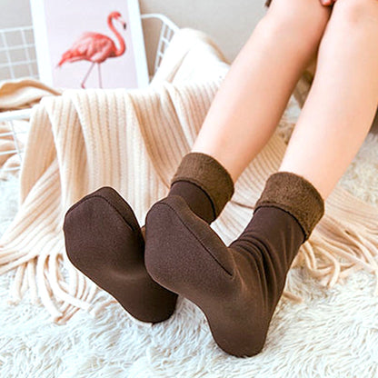Warm Cozy Thick Velvet Lined Womens Luxurious Feel Home Lounge Socks Boot Liner Stretch Winter Foot Cover Cotton Spandex Tube Socks  14.99 Indigo Paisley