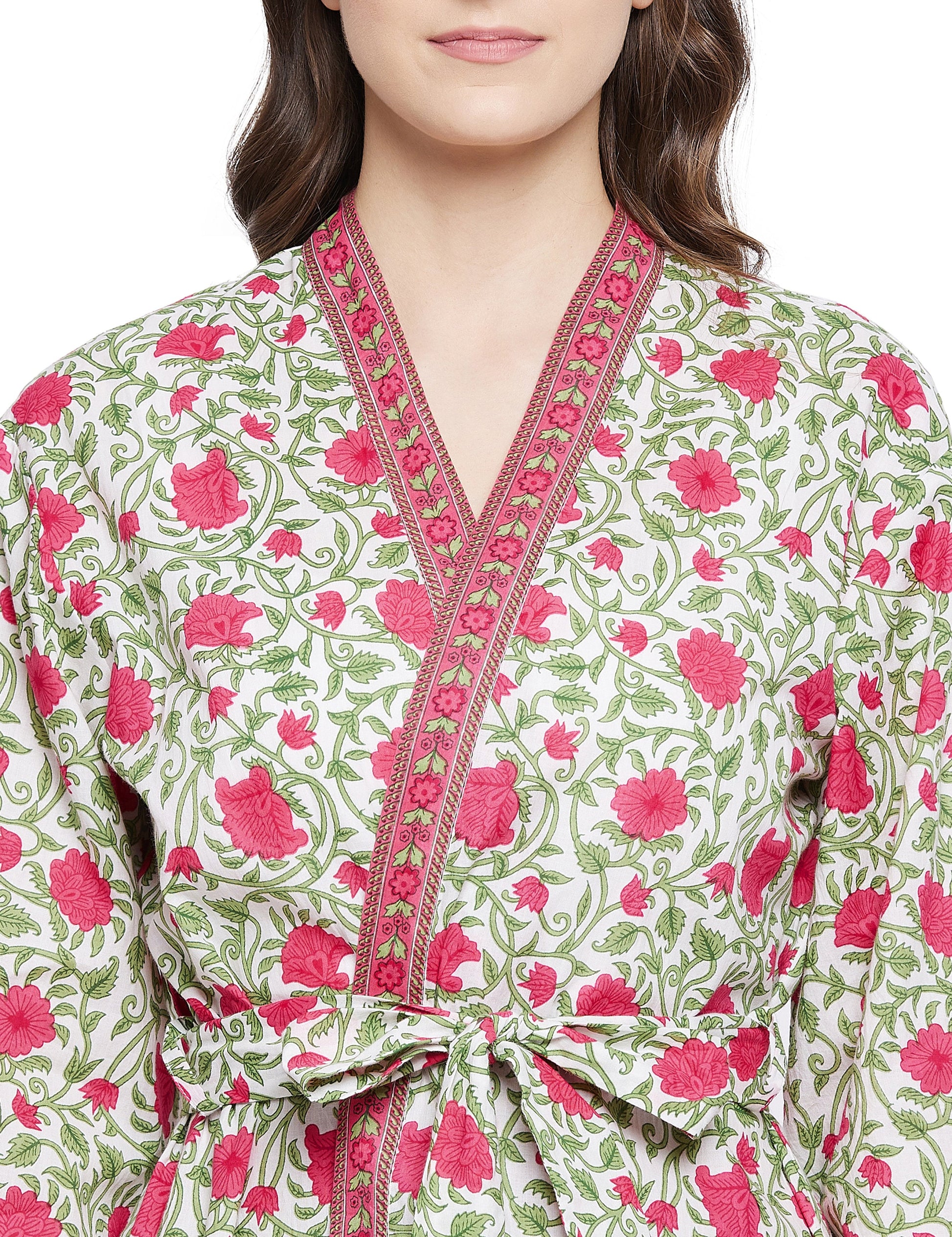 Charlotte Cotton Kimono Robe Robes 49.00 Indigo Paisley